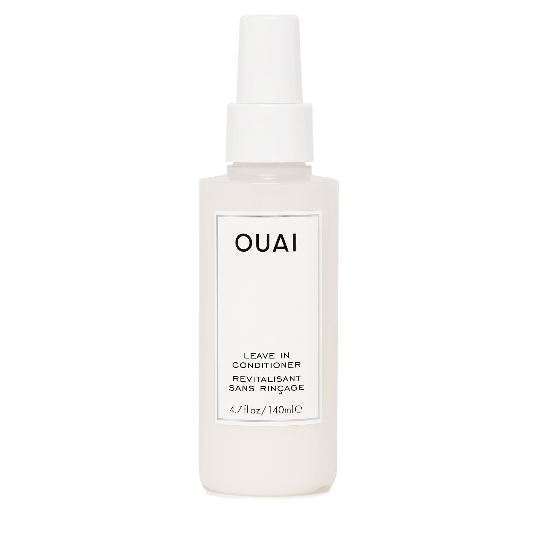 OUAI Leave In Conditioner & Heat Protectant Spray - Prime Hair for Style, Smooth Flyaways, Add Shine and Use as Detangling Spray - No Parabens, Sulfates or Phthalates (4.7 oz)