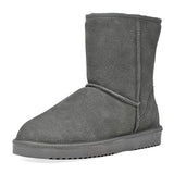 DREAM PAIRS Shorty-New Grey Mid Calf Winter Snow Boots Size: US Women's 8 M