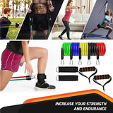 WODFitters Resistance Bands with Handle - 11 Pcs Portable Home Gym in a Bag