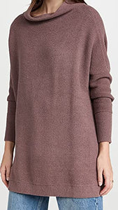 Free People Women's Ottoman Slouchy Stretch Tunic, Taupe, Brown, XS