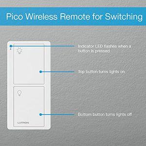 Lutron P-PKG1WS-WH Caseta Smart Switch Kit with Remote - White