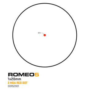 SIG SAUER Romeo5 1X20mm Tactical Hunting 2 MOA Red Dot Reticle Gun Sight