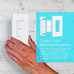 Lutron P-PKG1WS-WH Caseta Smart Switch Kit with Remote - White