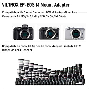 VILTROX EF-EOS M Lens Adapter Electronic Auto Focus Converter Canon EOS EF/EF-S