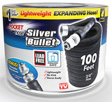 Pocket Hose Silver Bullet 100 Feet Lightweight Expanding Water House Lead Free