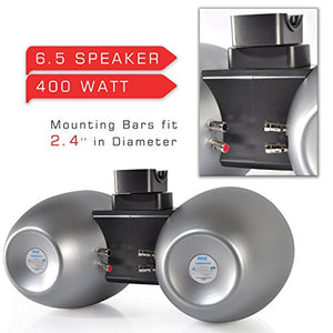 PYLE Waterproof Marine Wakeboard Tower Speakers - 6.5” Dual Subwoofer Speaker Set