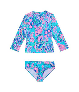 Lilly Pulitzer Girl's Bobby Rashguard Set UPF 5 (Little Kids Size 6)