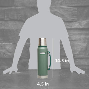 Stanley Classic Stainless Steel Thermos 24 Hours Cold & Hot Beverages 1 Liter