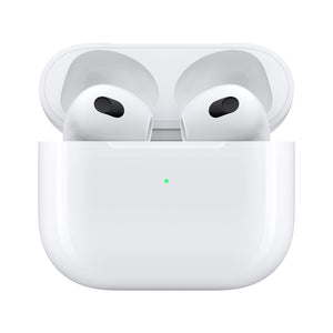 ULN - Apple AirPods (3rd Generation) Wireless Ear Buds, Bluetooth Headphones, Personalized Spatial Audio, Sweat and Water Resistant, Lightning Charging Case Included, Up to 30 Hours of Battery Life