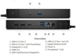 Thunderbolt - HDMI, DP, Thunderbolt - GigE DELL, W126892870 (Thunderbolt - GigE DELL WD22TB4, Docking, Thunderbolt, 10,100,1000 Mbit/s, Black, 5120 x 2880 Pixels, DC)