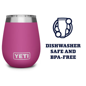 YETI Rambler 10 oz Wine Tumbler, Vacuum Insulated, Stainless Steel with MagSlider Lid, Prickly Pear