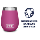 YETI Rambler 10 oz Wine Tumbler, Vacuum Insulated, Stainless Steel with MagSlider Lid, Prickly Pear