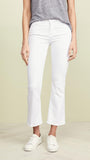 FRAME Women's Le Crop Mini Boot Cut Jeans, Blanc, White, 28