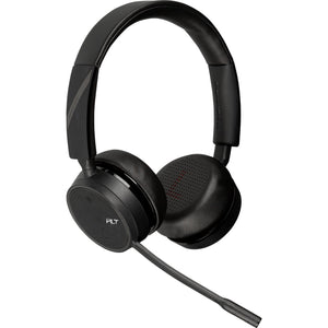 Plantronics - Voyager 4220 UC USB-A (Poly) - Bluetooth Dual-Ear (Stereo) Headset - Connect to PC, Mac, & Desk Phone - Noise Canceling - Works with Teams, Zoom & more