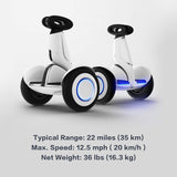 Segway Ninebot S-PLUS Smart Self Balancing Electric Scooter Robot - White