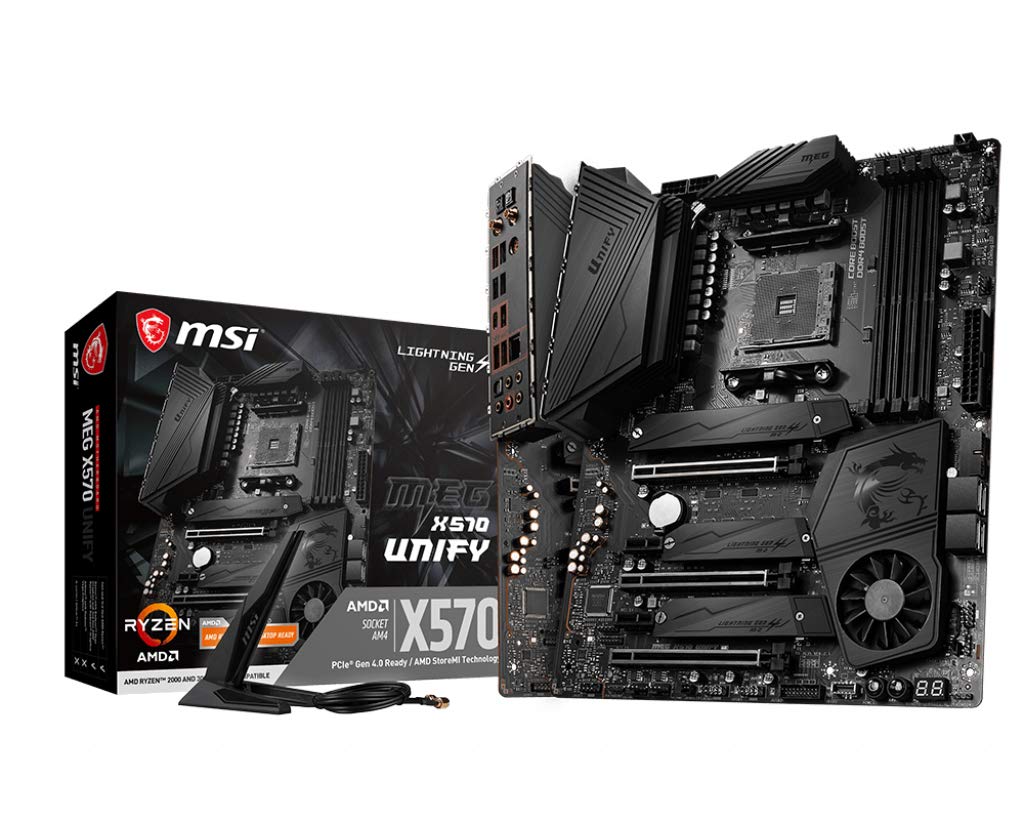 MSI MEG AMD X570 Unify Motherboard AM4 ATX DDR4-SDRAM PCIe 4.0n M.2