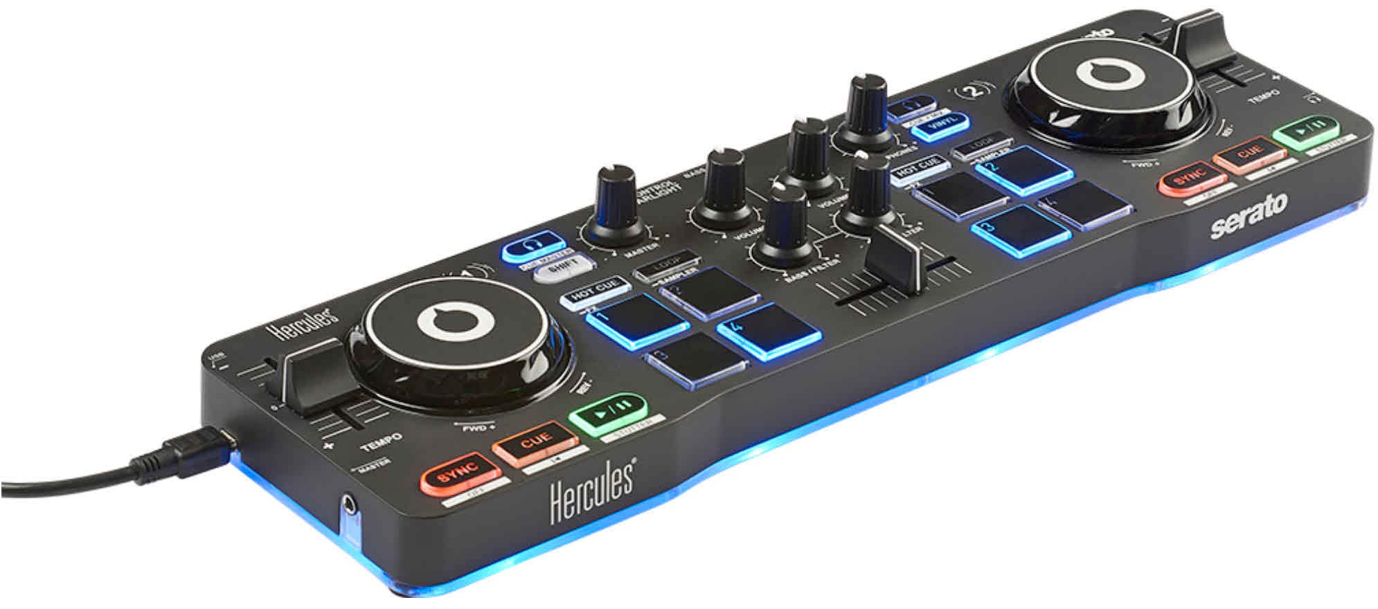 Hercules DJ Control Starlight Compact Controller with Serato DJ Lite