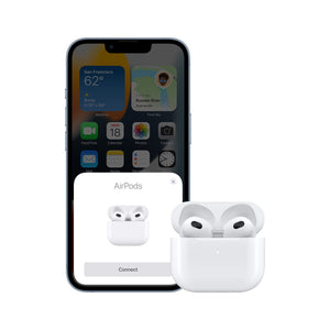 ULN - Apple AirPods (3rd Generation) Wireless Ear Buds, Bluetooth Headphones, Personalized Spatial Audio, Sweat and Water Resistant, Lightning Charging Case Included, Up to 30 Hours of Battery Life