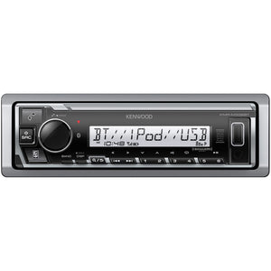 FOR PARTS!   KENWOOD KMR-M332BT Car & Marine Stereo - Single Din, Bluetooth Audio, USB MP3, Aux in, AM FM Radio SiriusXM Ready, Weatherproof, Multi Color Illumination