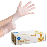 MED PRIDE Medium Vinyl Gloves, 1000 Count, Clear, Unisex