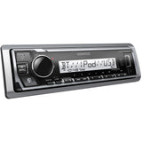 FOR PARTS!   KENWOOD KMR-M332BT Car & Marine Stereo - Single Din, Bluetooth Audio, USB MP3, Aux in, AM FM Radio SiriusXM Ready, Weatherproof, Multi Color Illumination