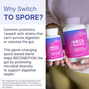 Microbiome Labs MegaSporeBiotic Probiotics for Digestive Health - Mens & Womens Probiotic Nutritional Supplements with Spore Based Bacillus Coagulans & Bacillus Subtilis for Gut Health (60 Capsules)