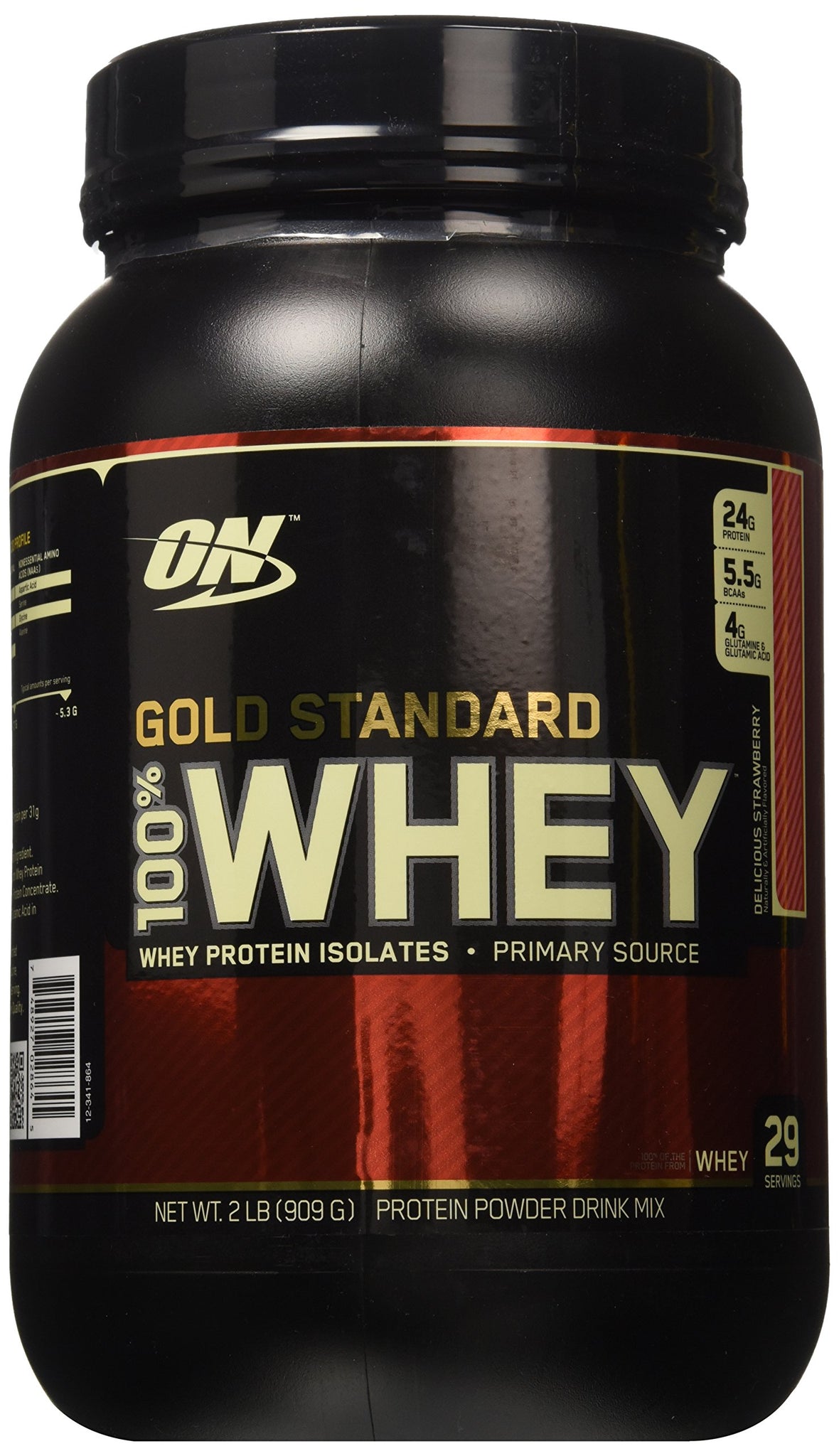 Optimum Nutrition Gold Standard 100% Whey Delicious Strawberry -- 2 lbs