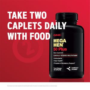 GNC Mega Men 50 Plus Multivitamin Tablet