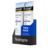 Neutrogena Ultra Sheer Dry-Touch SPF 45 Sunscreen Lotion, 2-pack of 3 fl. oz each