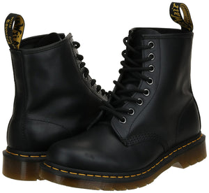 Dr. Martens Women's 1460W Originals Eight-Eye Lace-Up Boot Combat, Black Nappa 8