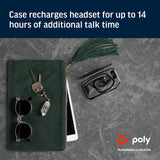 Poly (Plantronics + Polycom) Voyager 5200 Charge Case (Poly) - Headset Case Charger, Black (204500-101)